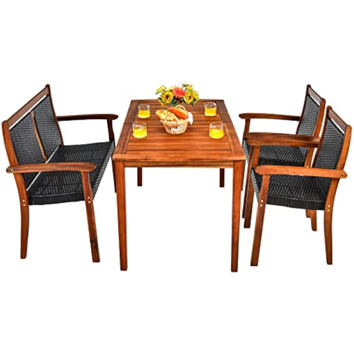 Outdoor Furniture Plus - Set Meja Makan Luar Ruangan Modern