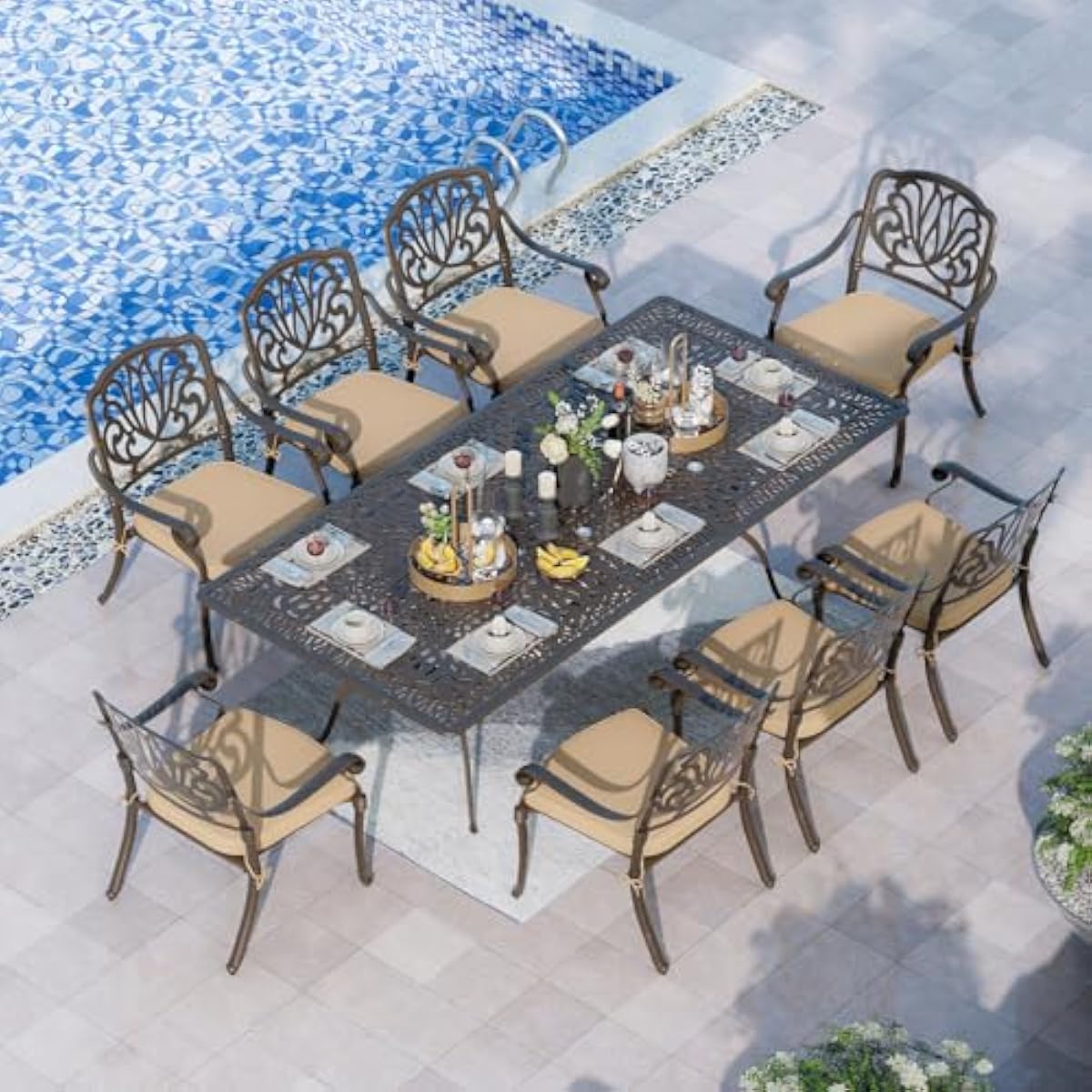Outdoor Furniture Plus - Set Meja Makan Luar Ruangan Modern