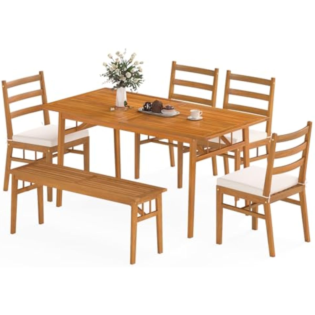Outdoor Furniture Plus - Set meja makan luar ruangan berbahan