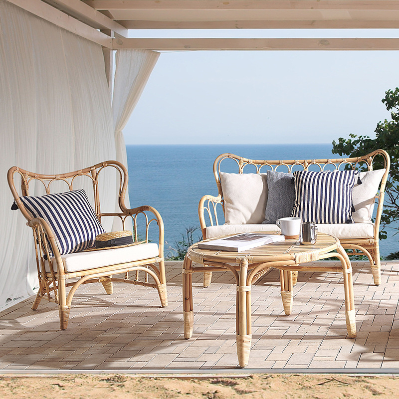 Outdoor Furniture Indonesia - Sofa rotan alami untuk luar ruangan,