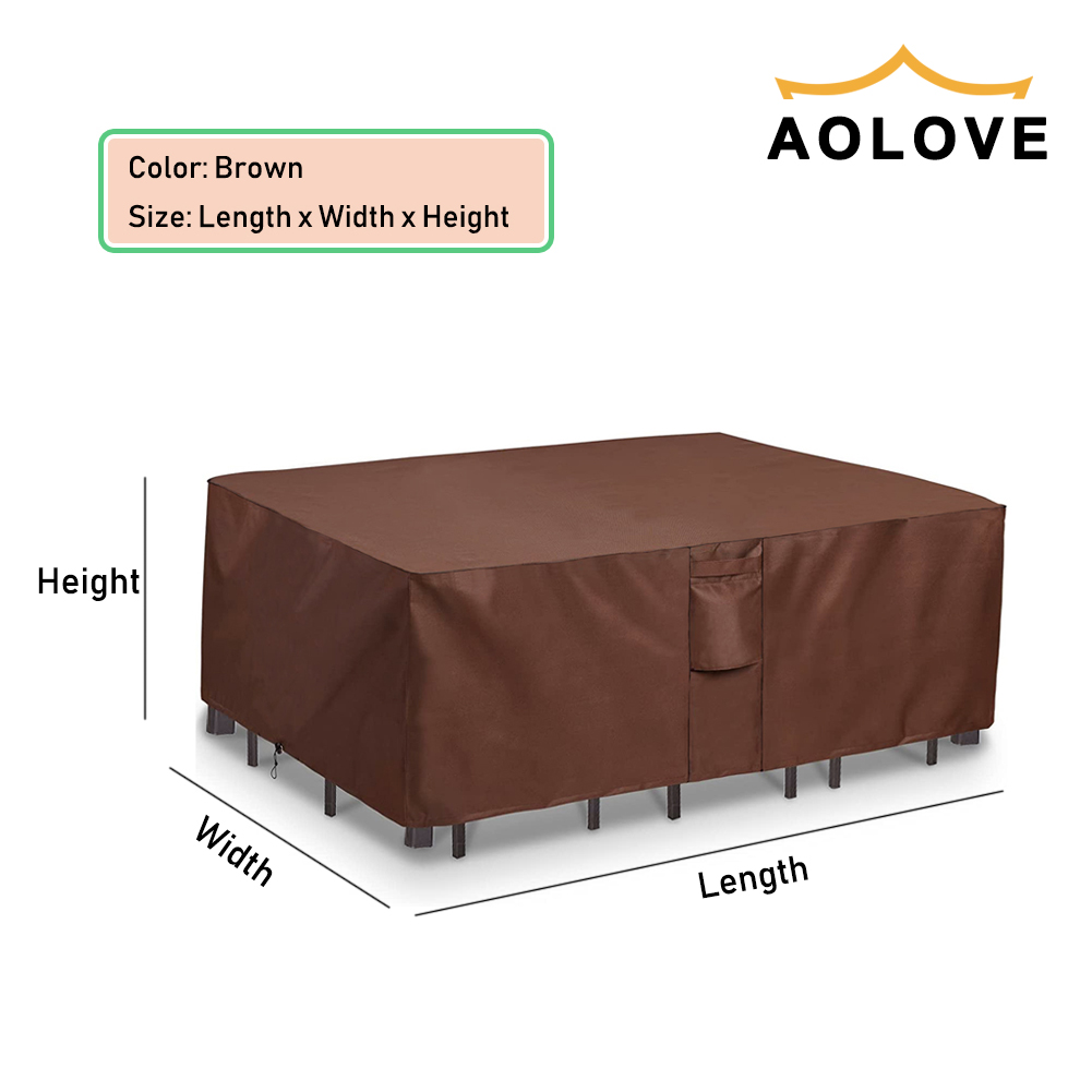 Cokelat 420D Tugas Berat Luar  - Outdoor Furniture Used ulasan dan harga