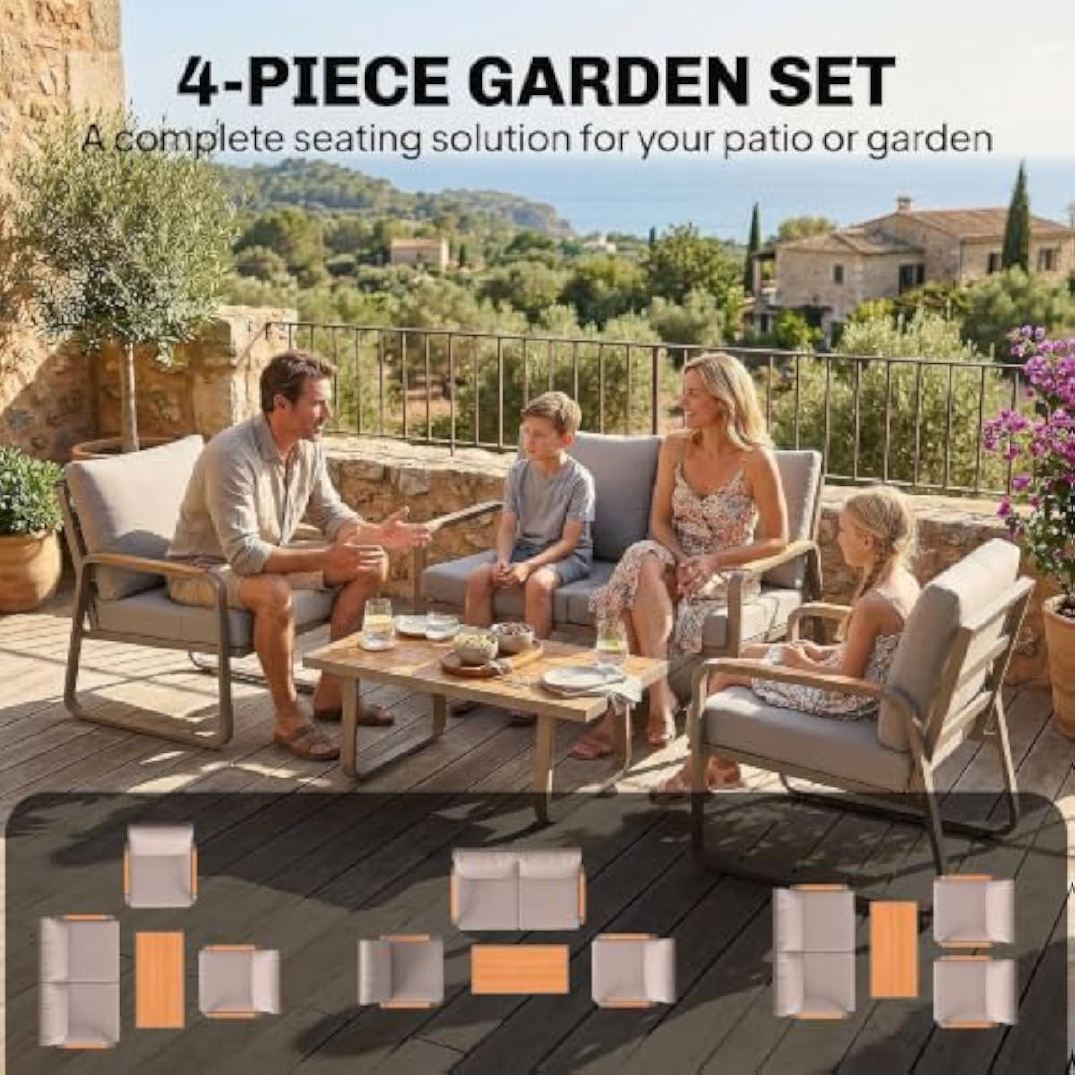 Set Koleksi Ruang Santai Luar  - Outdoor Furniture Plus ulasan dan harga