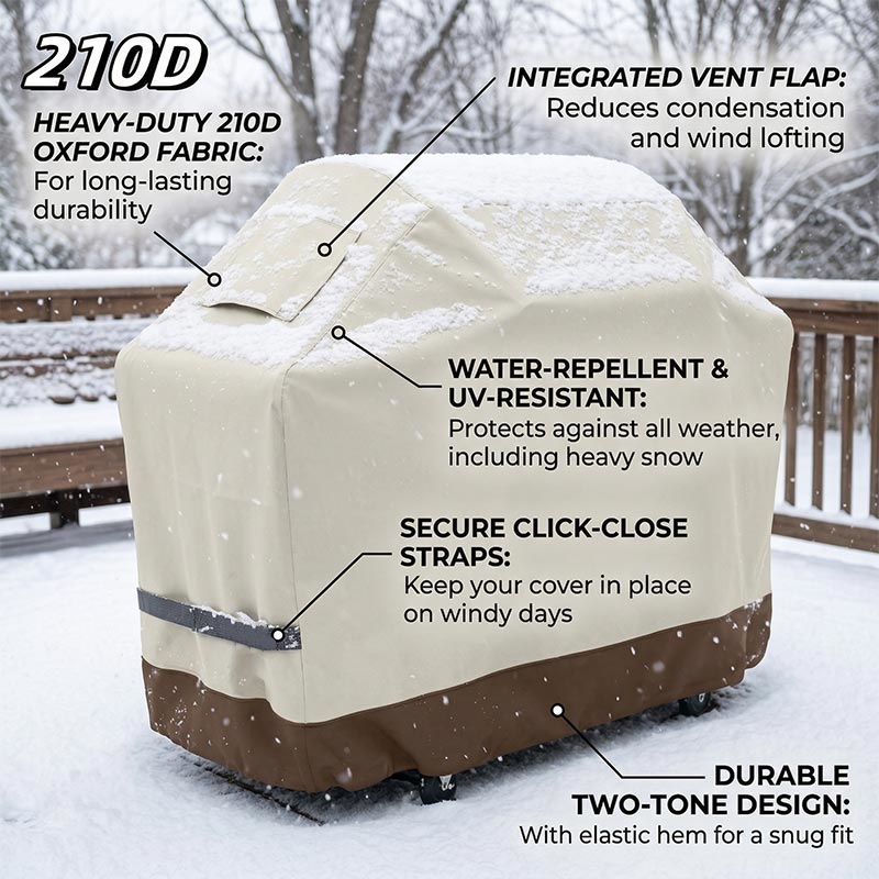 210D BBQ Beige Penutup Panggan - Outdoor Furniture Used ulasan dan harga