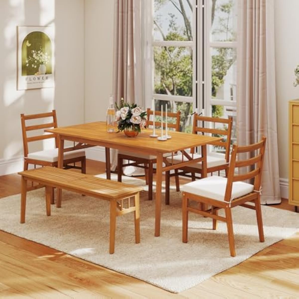 Set meja makan luar ruangan be - Outdoor Furniture Plus ulasan dan harga