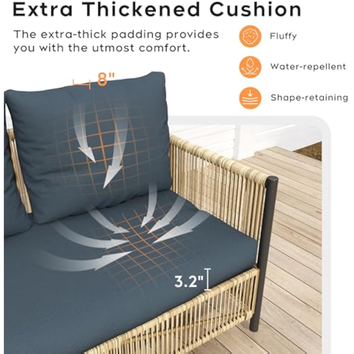 Set Furnitur Anyaman Bohemian  - Outdoor Furniture Plus ulasan dan harga