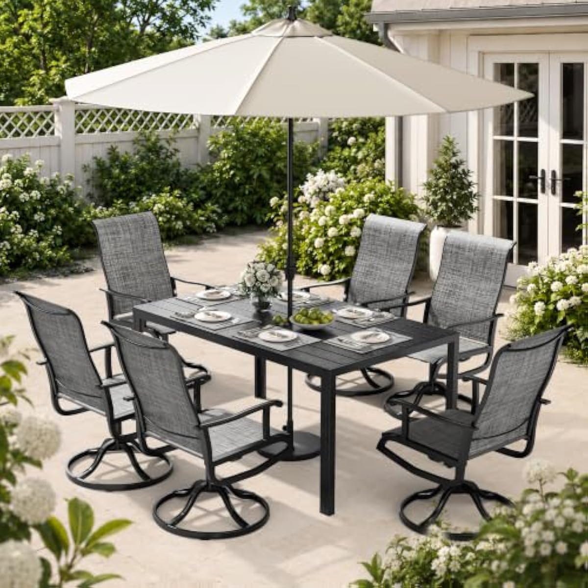Set Teras Modern 7-Piece denga - Outdoor Furniture Plus ulasan dan harga