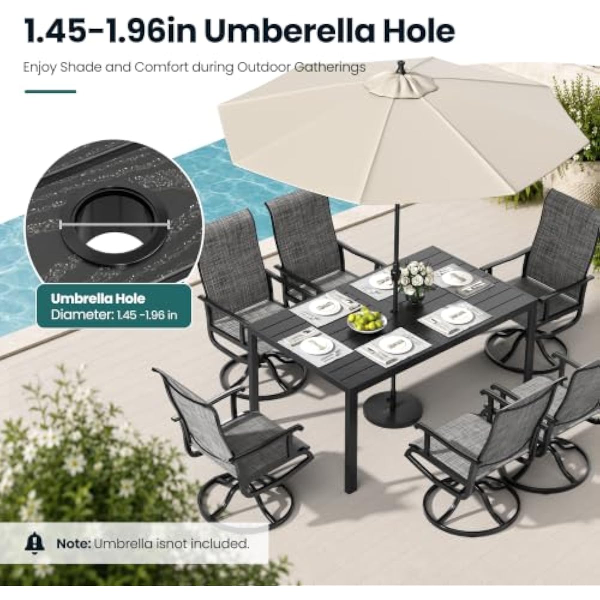 Set Teras Modern 7-Piece denga - Outdoor Furniture Plus ulasan dan harga