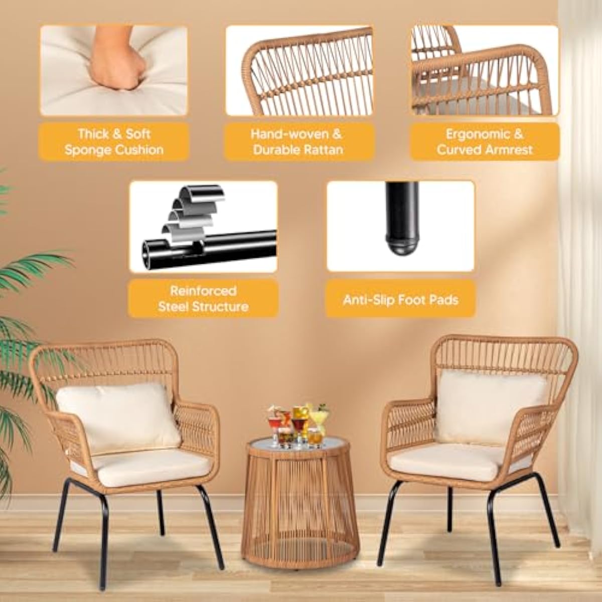 Set Kursi Santai Modern untuk  - Outdoor Furniture Plus ulasan dan harga